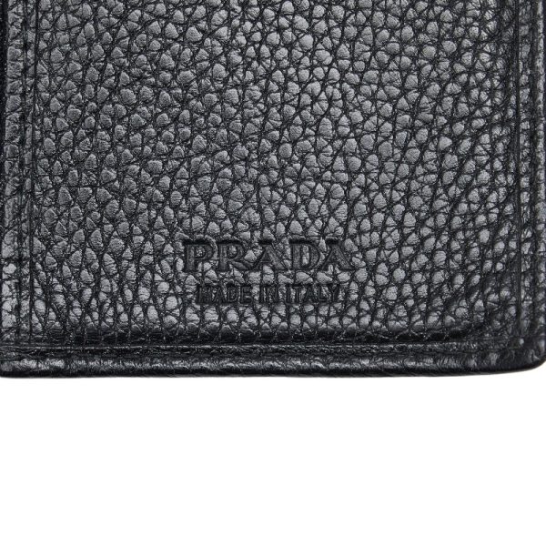 1 0136444 9 Prada Long Wallet Black Leather