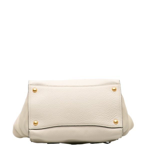 1 0136846 5 Prada Handbag Shoulder Bag 2WAY BN2673 White Leather