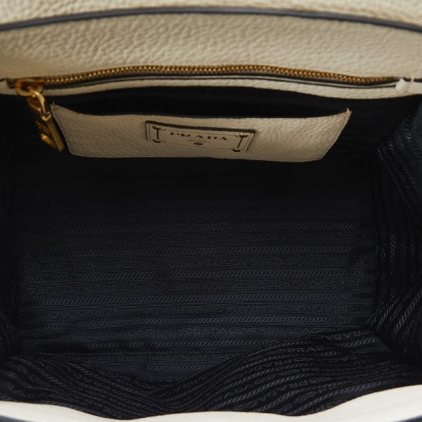 1 0136846 6 Prada Handbag Shoulder Bag 2WAY BN2673 White Leather