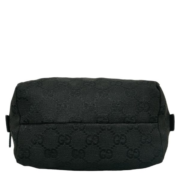 1 0137376 4 Gucci GG Canvas Pouch 29595 Black Canvas Leather