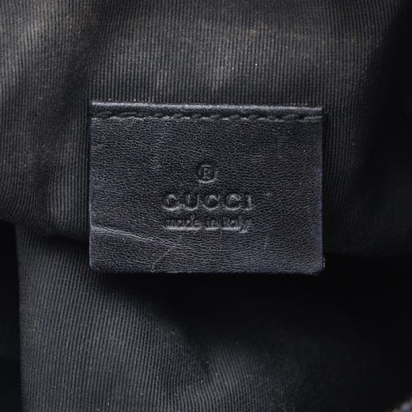 1 0137376 7 Gucci GG Canvas Pouch 29595 Black Canvas Leather