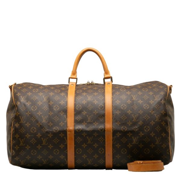 1 0137532 1 Louis Vuitton Monogram Keepall Bandouliere 55 Bag M41414 Brown