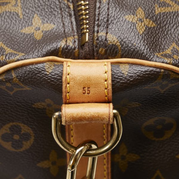 1 0137532 10 Louis Vuitton Monogram Keepall Bandouliere 55 Bag M41414 Brown