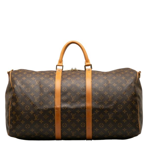 1 0137532 2 Louis Vuitton Monogram Keepall Bandouliere 55 Bag M41414 Brown