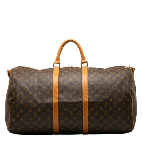 1 0137532 4 Louis Vuitton Monogram Keepall Bandouliere 55 Bag M41414 Brown