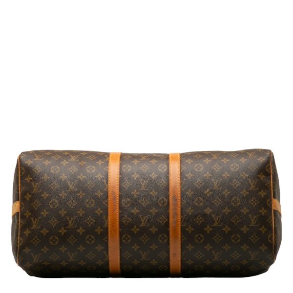 1 0137532 5 Louis Vuitton Monogram Keepall Bandouliere 55 Bag M41414 Brown