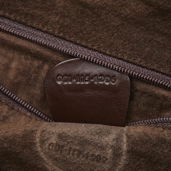 1 0137585 11 Gucci Crossbody Shoulder Bag Brown Suede Leather