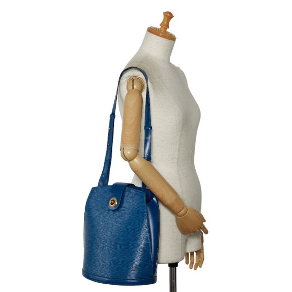 1 0137679 12 Louis Vuitton Epi Cluny Shoulder Bag M52255 Toledo Blue Leather