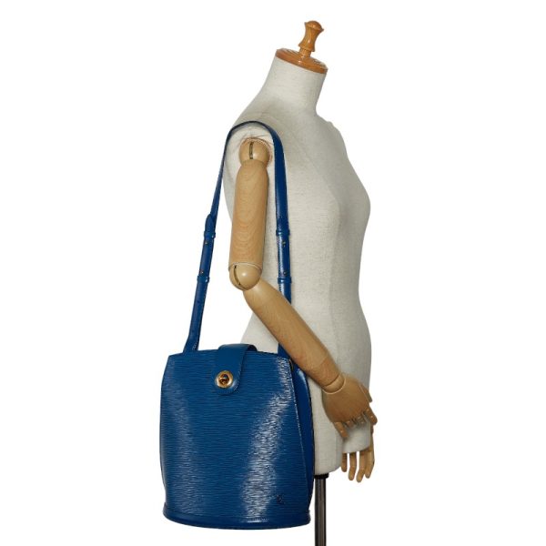 1 0137684 12 Louis Vuitton Epi Cluny Shoulder Bag M52255 Toledo Blue Leather