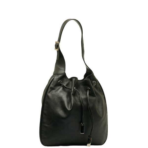 1 0137794 2 Gucci Shoulder Bag Black Leather