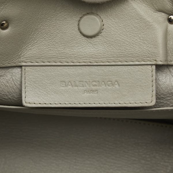 1 0138587 11 Balenciaga Paper Mini Handbag Shoulder Bag 2WAY Gray Leather