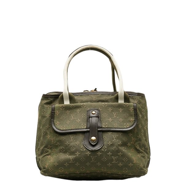 1 0138593 1 Louis Vuitton Monogram Mini Sac Marie Kate Handbag M92507 Noir Khaki Canvas Leather