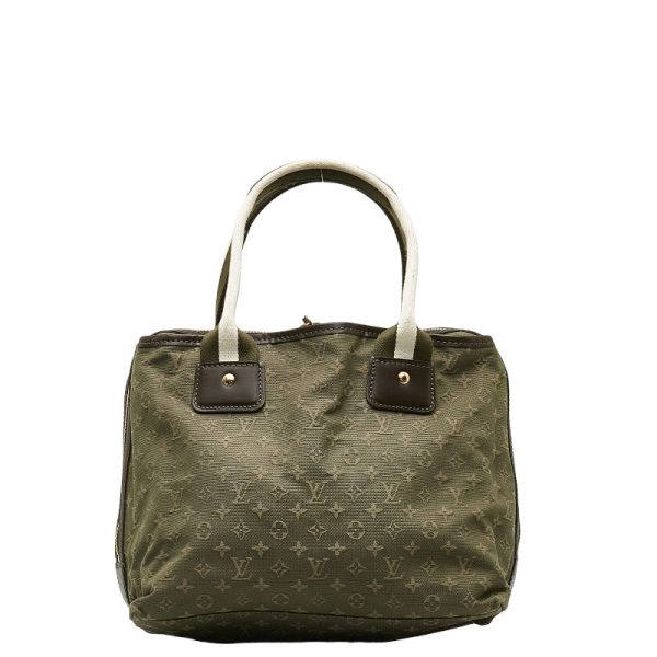 1 0138593 3 Louis Vuitton Monogram Mini Sac Marie Kate Handbag M92507 Noir Khaki Canvas Leather