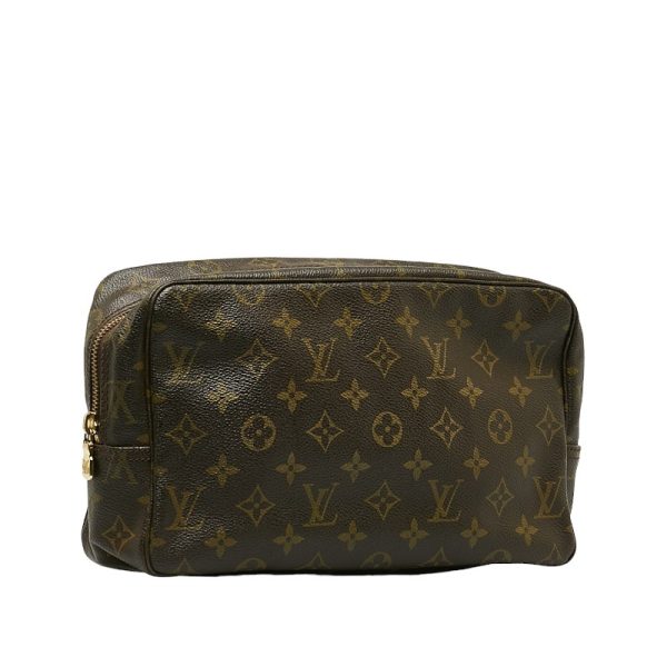 1 0138623 2 Louis Vuitton Monogram True Toilet 28 Clutch M47522 Brown