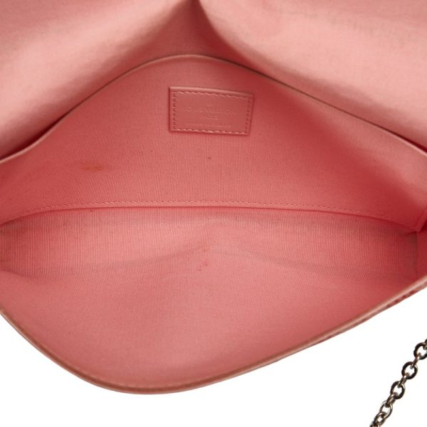 1 0138712 5 Louis Vuitton Vernis Jungle Dot Shoulder Bag Pink Patent Leather