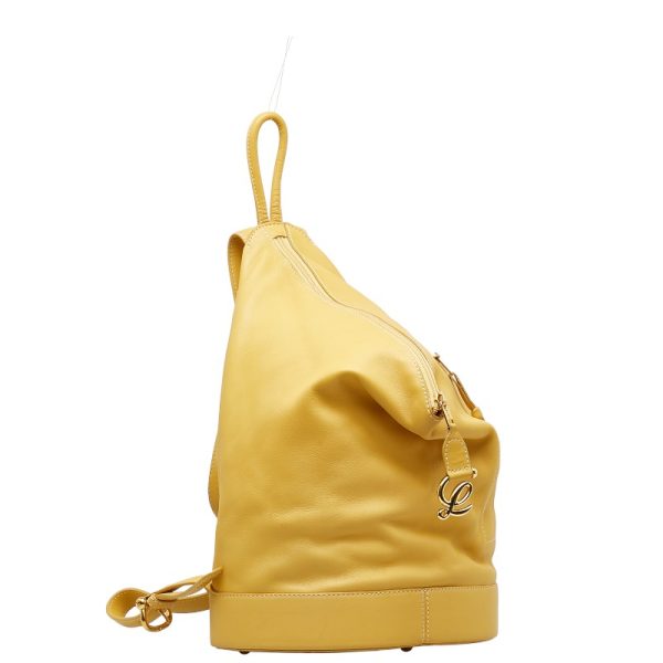 1 0139033 3 LOEWE Anagram Anton Rucksack Backpack Mustard Yellow Leather