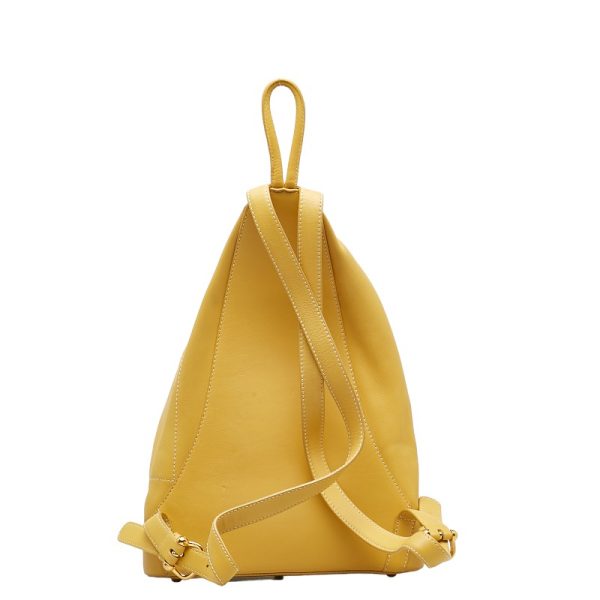 1 0139033 4 LOEWE Anagram Anton Rucksack Backpack Mustard Yellow Leather