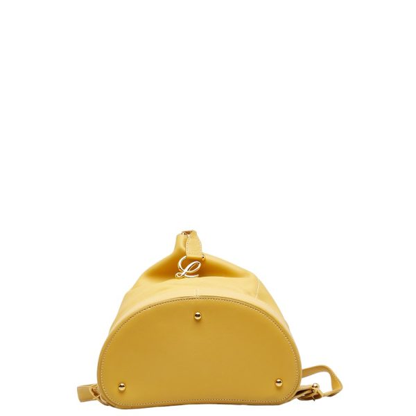 1 0139033 5 LOEWE Anagram Anton Rucksack Backpack Mustard Yellow Leather