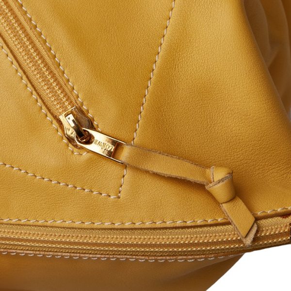 1 0139033 7 LOEWE Anagram Anton Rucksack Backpack Mustard Yellow Leather