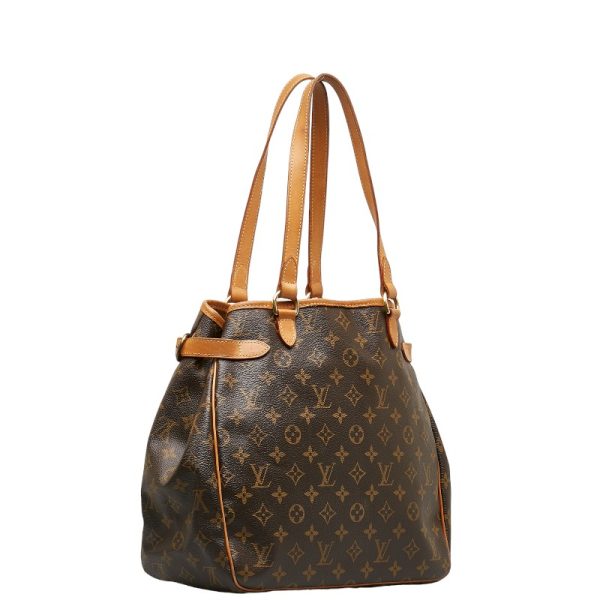 1 0139147 2 Louis Vuitton Monogram Batignolle Vertical Shoulder Bag Brown