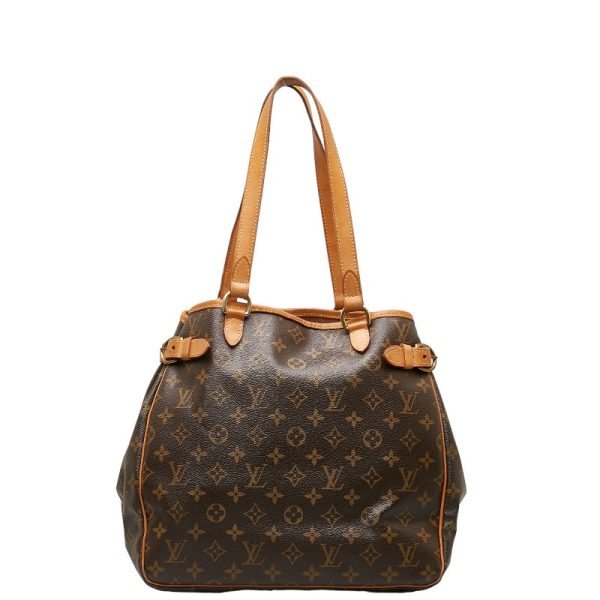 1 0139147 3 Louis Vuitton Monogram Batignolle Vertical Shoulder Bag Brown