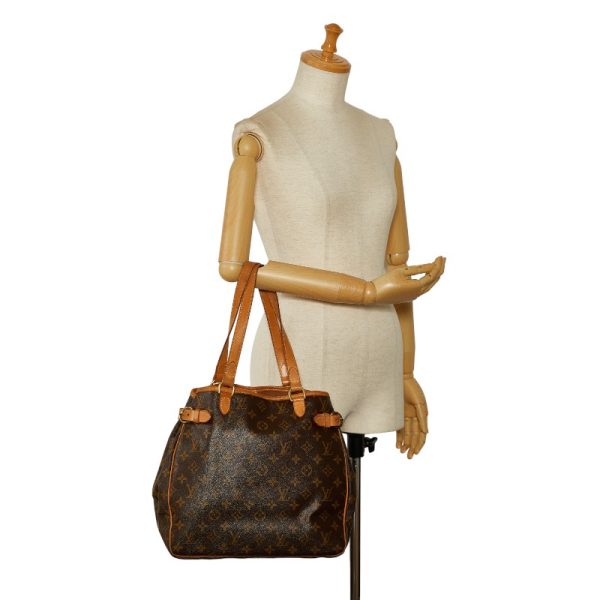 1 0139147 9 Louis Vuitton Monogram Batignolle Vertical Shoulder Bag Brown