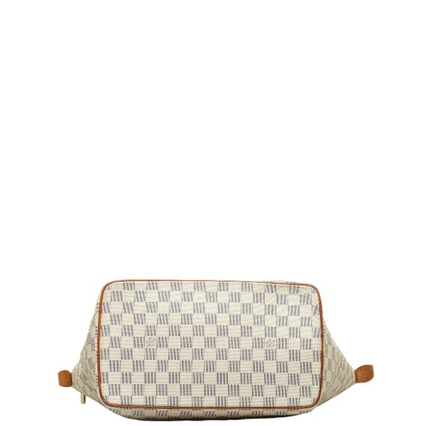 1 0139216 4 Louis Vuitton Damier Azur Saleya MM shoulder bag N51185 white