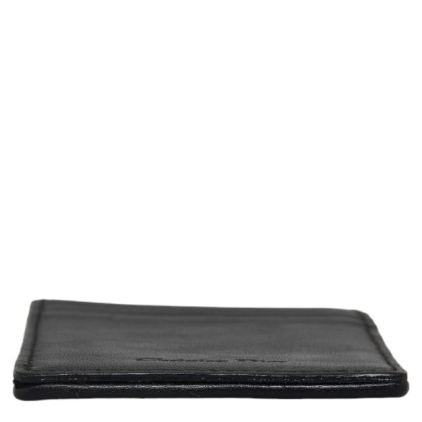 1 0140309 4 Dior Card Case Pass Case Black Ostrich