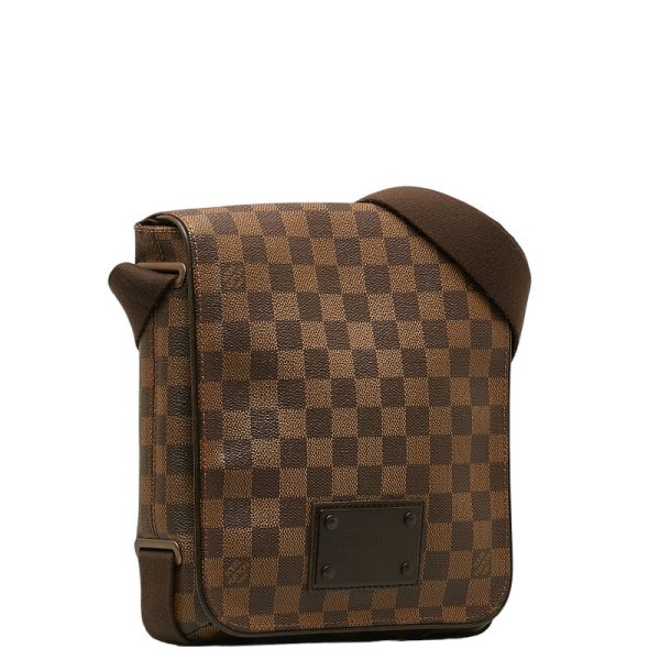 1 0140330 2 Louis Vuitton Damier Brooklyn PM Bag N51210 Brown