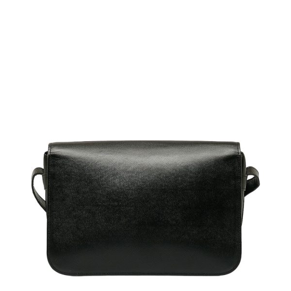 1 0140643 3 Saint Laurent Crossbody Shoulder Bag Black Leather