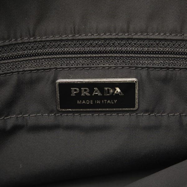 1 0140673 8 Prada Tote Bag Handbag Black Nylon Leather