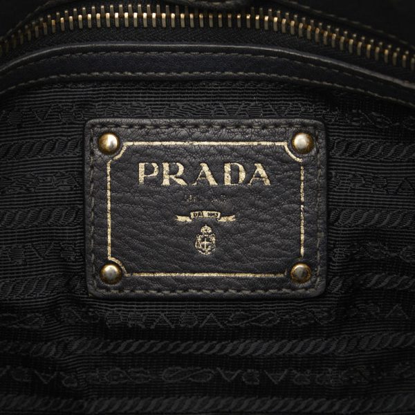 1 0140739 8 Prada Handbag Black Nylon Leather