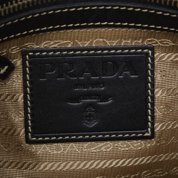 1 0141248 7 Prada Logo Jacquard Shoulder Bag BT0537 Beige Black