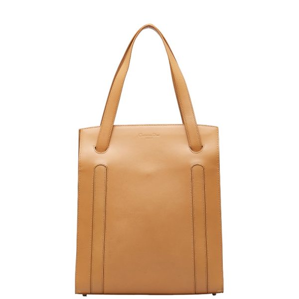 1 0141258 1 Dior Tote Bag Shoulder Bag Camel Beige Leather