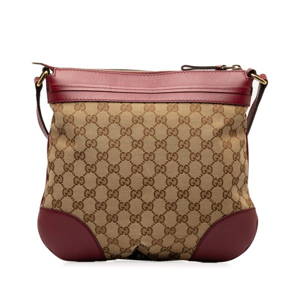 1 0142701 3 Gucci GG Canvas Princy Shoulder Bag Wine Red