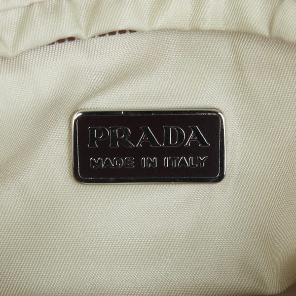 1 0143492 5 Prada Sheets White Wine Red Cotton Canvas