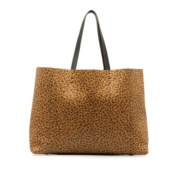 1 0143578 3 Bottega Veneta Intreccio Mirage Tote Leopard Tote Beige Black