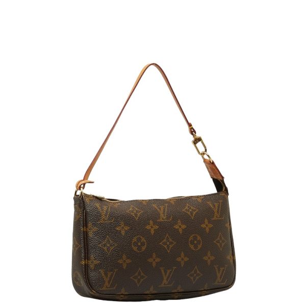 1 0144193 2 Louis Vuitton Monogram Pochette Accessory Pouch M51980 Brown