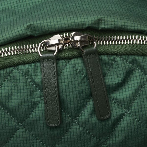 1 0144231 6 CHANEL Rucksack Backpack Green Nylon Leather