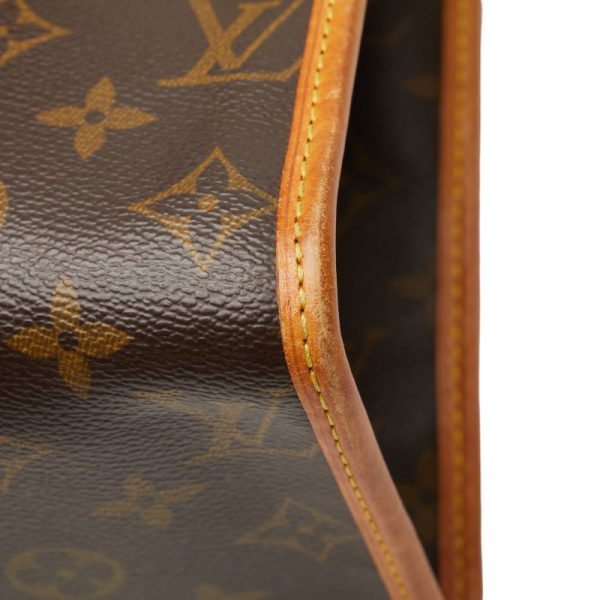 1 0144453 6 Louis Vuitton Monogram Popincourt Eau Shoulder Bag Brown