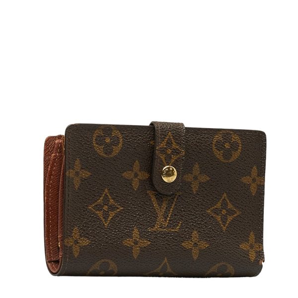 1 0145711 2 Louis Vuitton Monogram Viennois Wallet M61663 Brown Leather