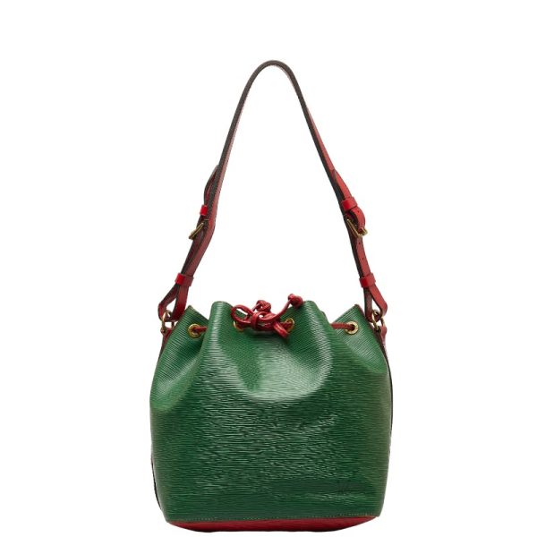 1 0145737 1 Louis Vuitton Epi Petit Noe Shoulder Bag M44147 Borneo Green Red Leather