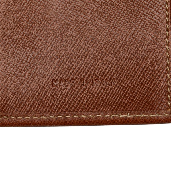 1 0145807 10 Prada Triangle Logo Plate Saffiano Notebook Cover Brown Leather