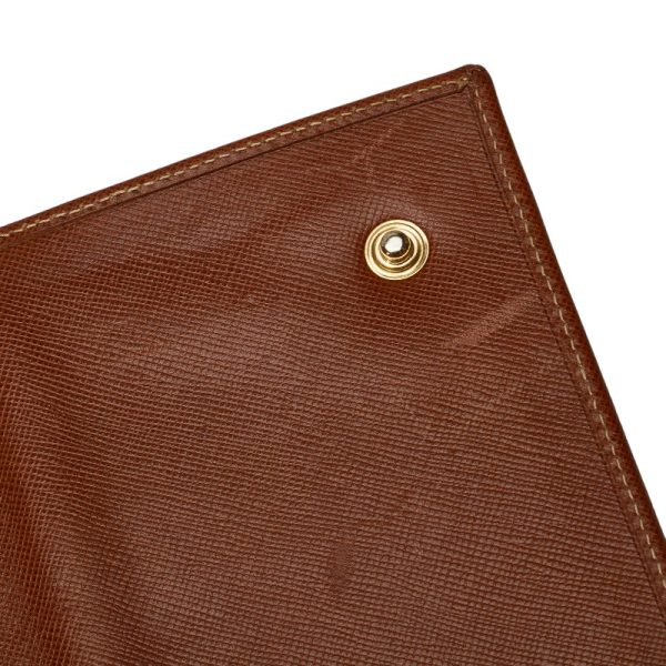 1 0145807 5 Prada Triangle Logo Plate Saffiano Notebook Cover Brown Leather