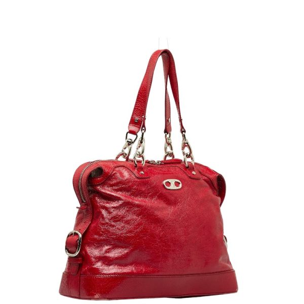 1 0145816 2 Celine Handbag Red Leather