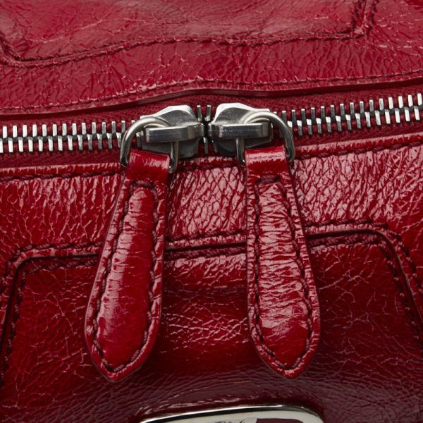 1 0145816 5 Celine Handbag Red Leather