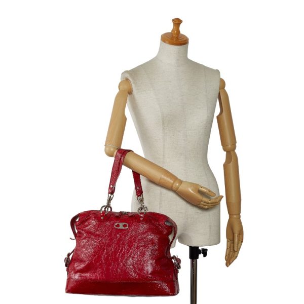 1 0145816 9 Celine Handbag Red Leather