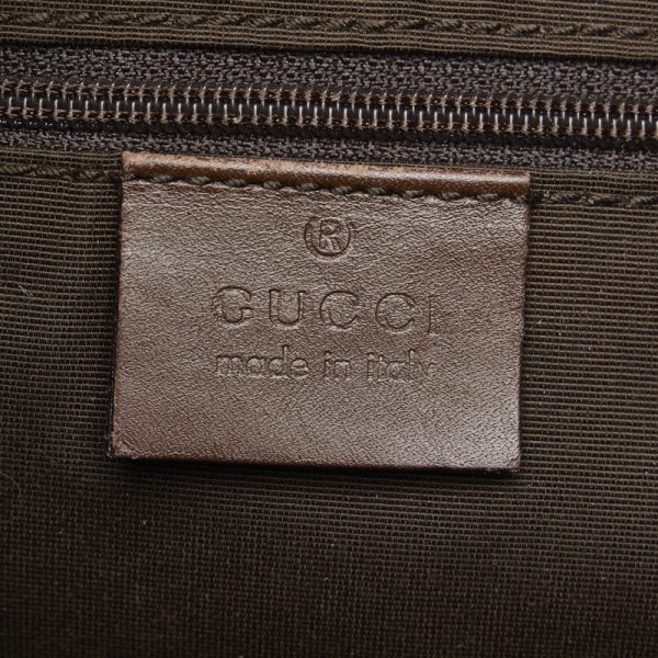 1 0145834 10 Gucci GG Canvas Handbag Tote Bag Beige Brown Canvas Leather