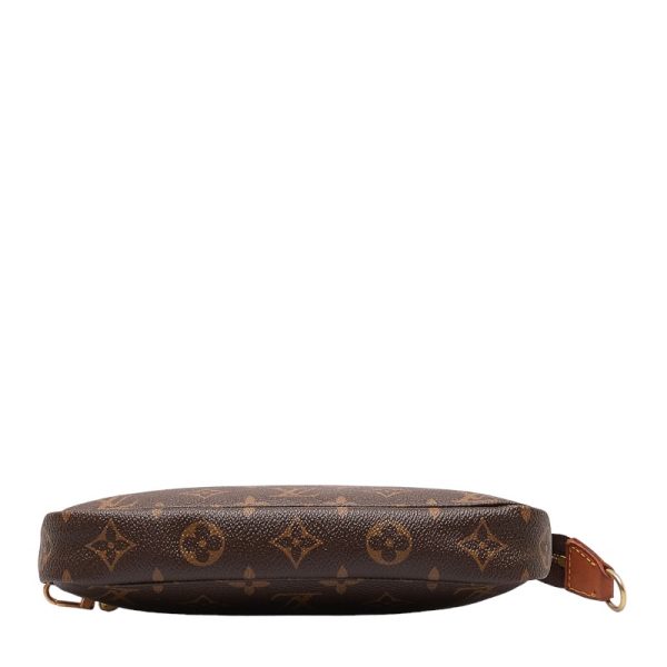 1 0145976 4 Louis Vuitton Monogram Pochette Accessoire Handbag Pouch M51980 Brown PVC Leather