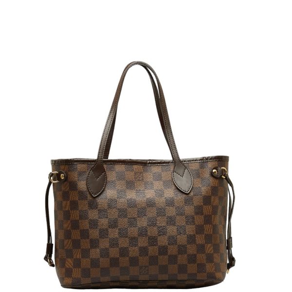 1 0146071 3 Louis Vuitton Damier Neverfull PM Tote Bag Brown